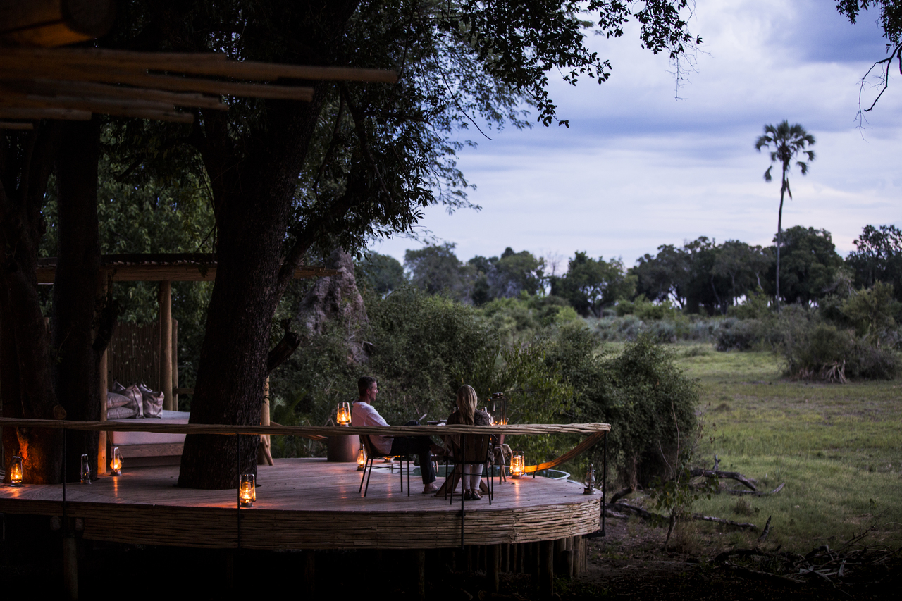 Relaxing outside room at Mombo Camp