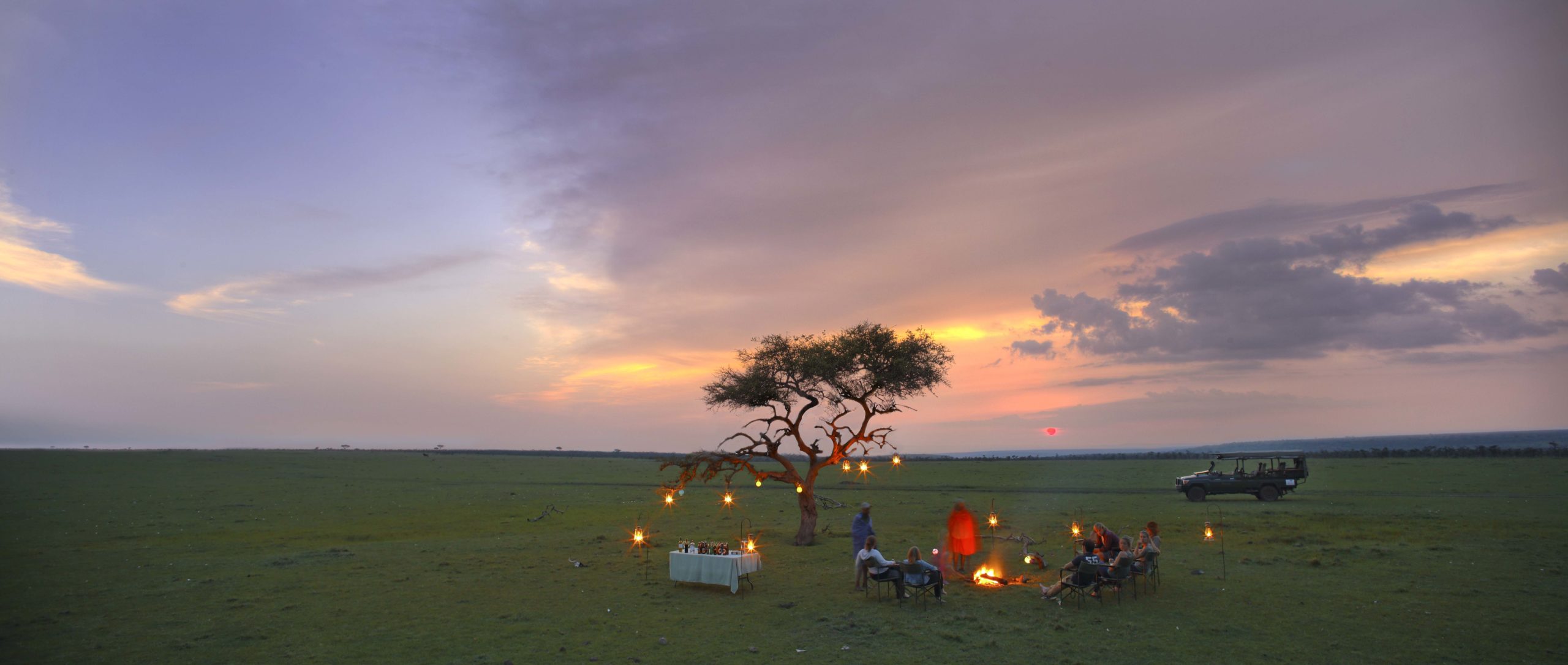 Sundowners at Naboisho Camp