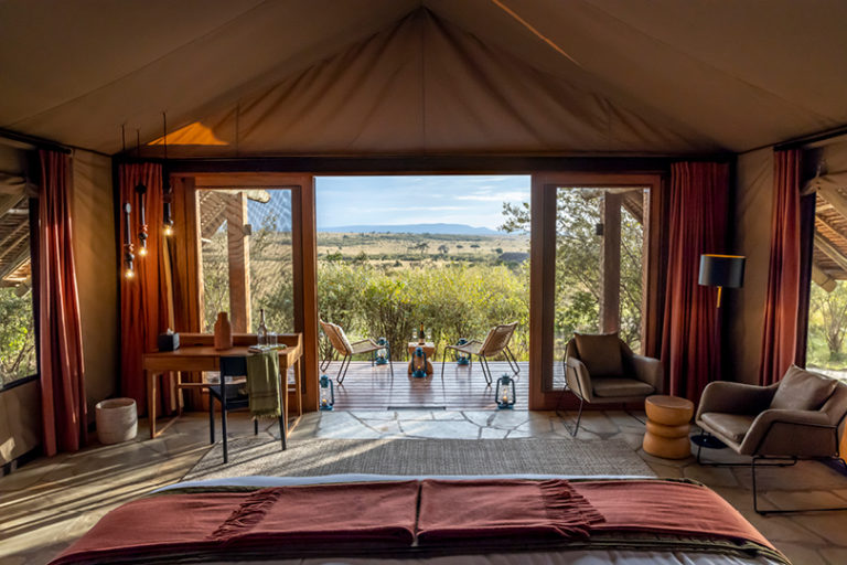 Tented room at Naboisho Camp